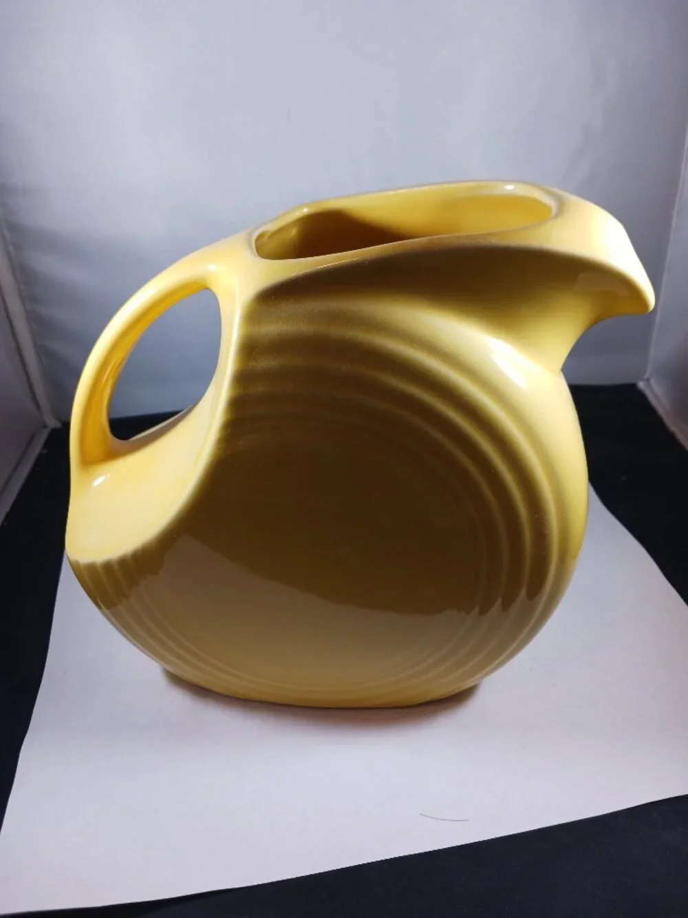 Fiestaware Large Disc Pitcher Ceramic Yellow Fiesta 67oz